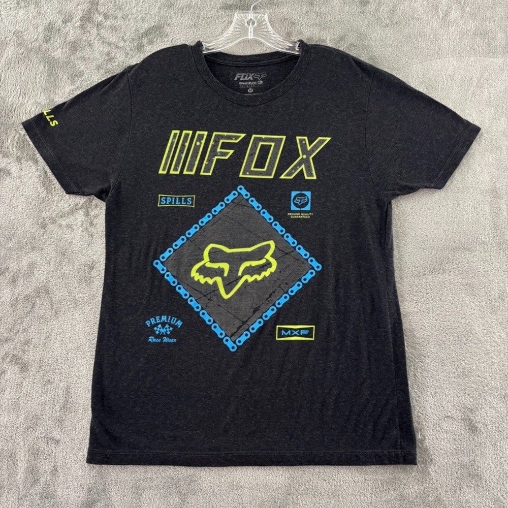 Fox Racing Open Air Reflective T-Shirt M Charcoal Short Sleeve Tee Premium Fit